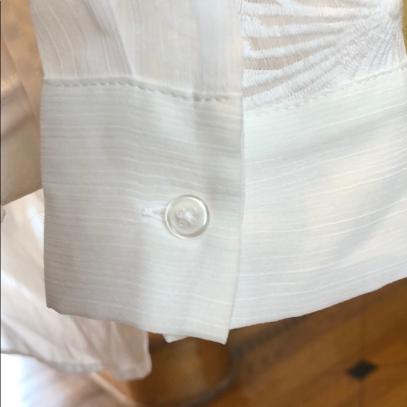 Simply Vera Sheer White Blouse - Picture 5 of 8